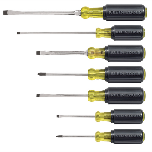 Klein Tools 7-Piece Cushion Grip Assortment Screwdriver Set