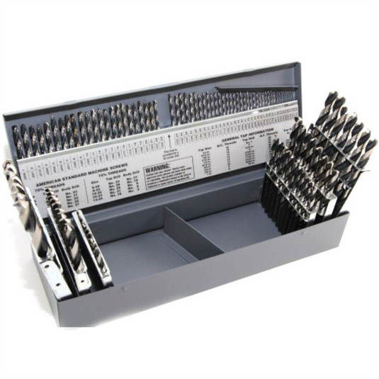 KnKut KnKut 115 Piece Jobber Length Drill Bit Set Numbers; Letters; Fractions
