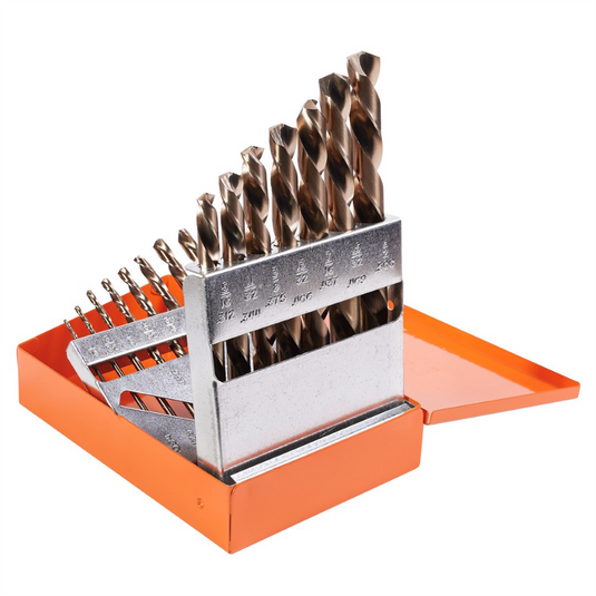 KnKut KnKut 15 Piece Left Hand Jobber Length Drill Bit Set 1/16