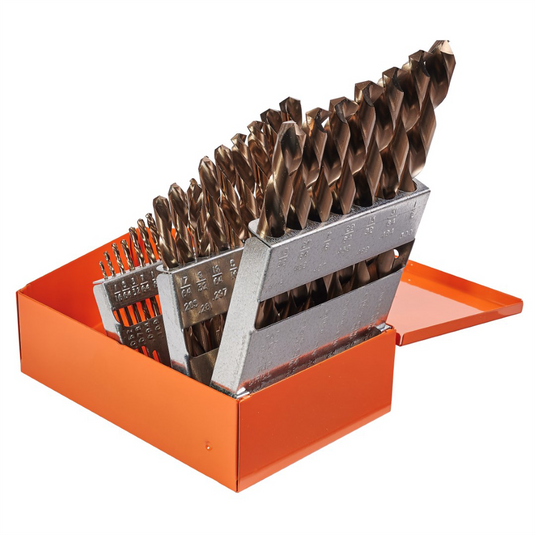 KnKut KnKut 29 Piece Left Hand Jobber Length Drill Bit Set 1/16""-1/2"" by 64ths