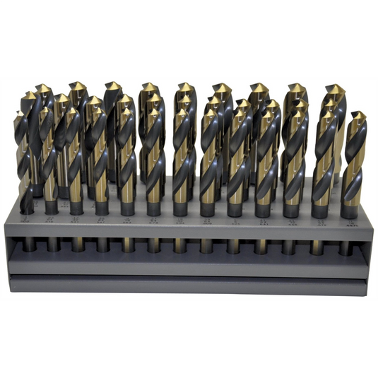 KnKut KnKut 33 Piece S&D 1/2"" Reduced Shank Drill Bit Set 1/2""-1"" by 64ths