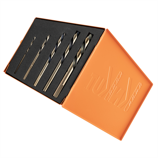 KnKut KnKut 5 Piece Left Hand Step Point Mechanics Length Drill Bit Se ...