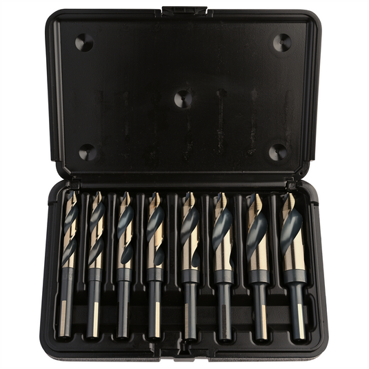 KnKut KnKut 8 Piece Step Point 1/2"" Reduced Shank Drill Bit Set 9/16""-1"" by 16ths