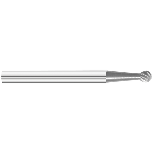 KnKut KnKut SD-42 Ball Shape Carbide Burr 1/8"" x 1/8"" x 1-1/2"" OAL with 1/8"" Shank