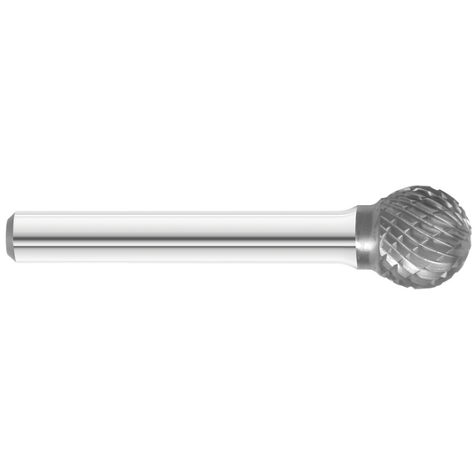 KnKut KnKut SD-5 Ball Shape Carbide Burr 1/2"" x 1/2"" x 2-1/4"" OAL with 1/4"" Shank