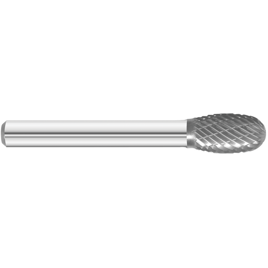KnKut KnKut SE-3 Egg Shape Carbide Burr 3/8"" x 5/8"" x 2-3/8"" OAL with 1/4"" Shank