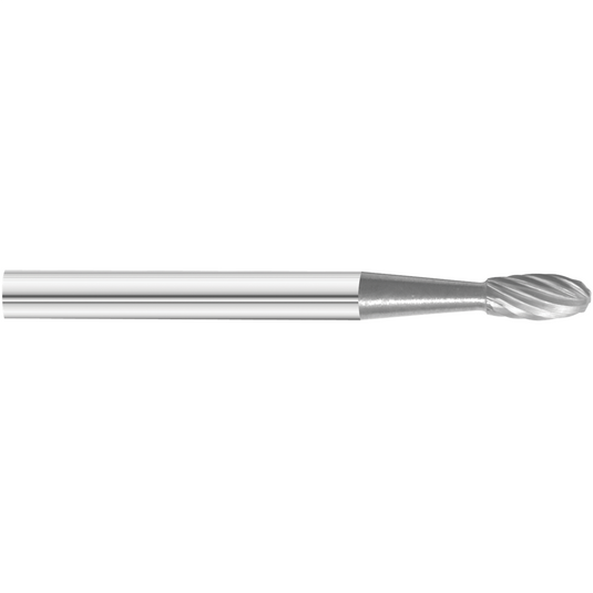 KnKut KnKut SE-41 Egg Shape Carbide Burr 1/8"" x 1/4"" x 1-1/2"" OAL with 1/8"" Shank