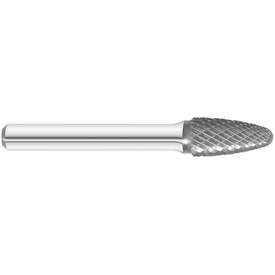 KnKut KnKut SF-3 Round Tree Cut Carbide Burr 3/8"" x 3/4"" x 2-1/2"" OAL with 1/4"" Shank