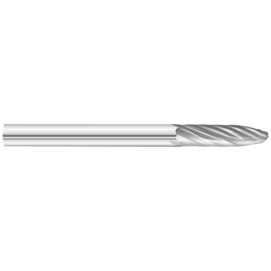 KnKut KnKut SF-42 Round Tree Cut Carbide Burr 1/8"" x 1/2"" x 1-1/2"" OAL with 1/8"" Shank