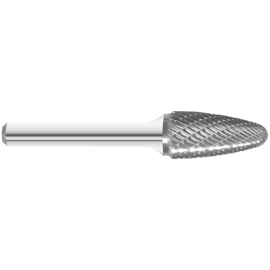 KnKut KnKut SF-5 Round Tree Cut Carbide Burr 1/2"" x 1"" x 2-3/4"" OAL with 1/4"" Shank