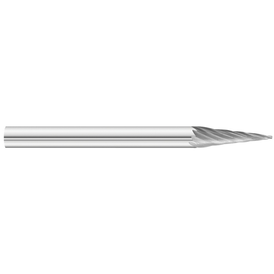KnKut KnKut SM-42 14&deg; Included Cone Shape Carbide Burr 1/8"" x 7/16"" x 1-1/2"" OAL with 1/8"" Shank