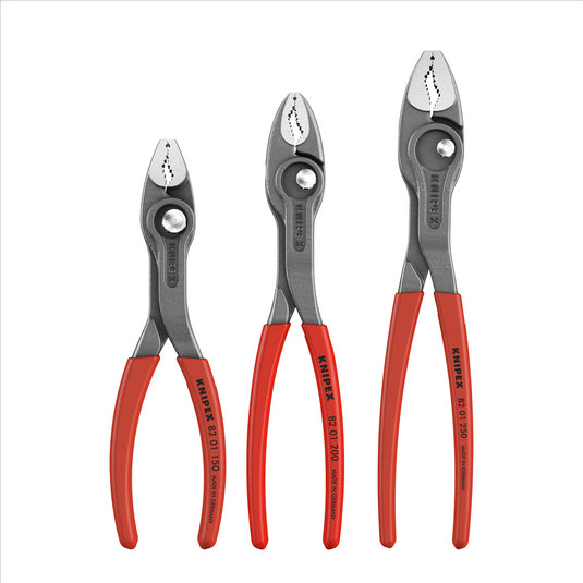 KNIPEX 3 Pc TwinGrip Pliers Set; Plastic Dipped