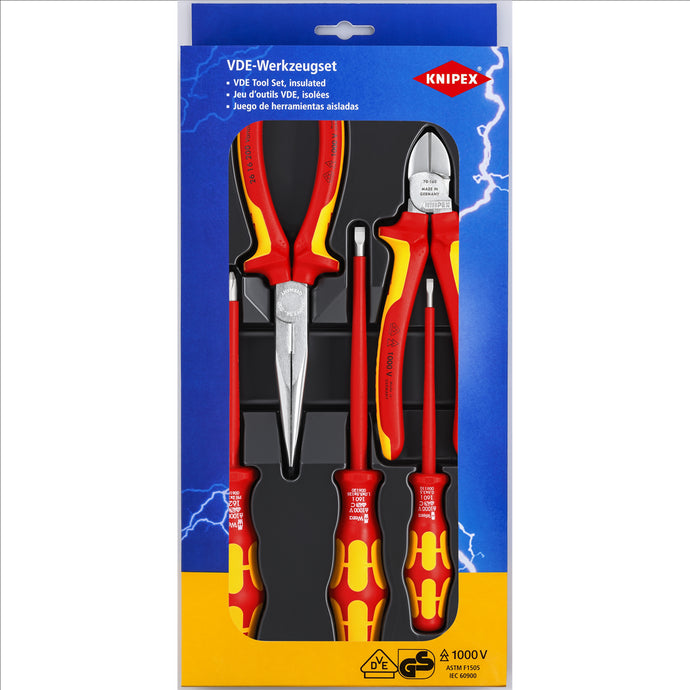 KNIPEX 5-Piece Insulated Set (2 Pliers; 3 Wera Screwdrive