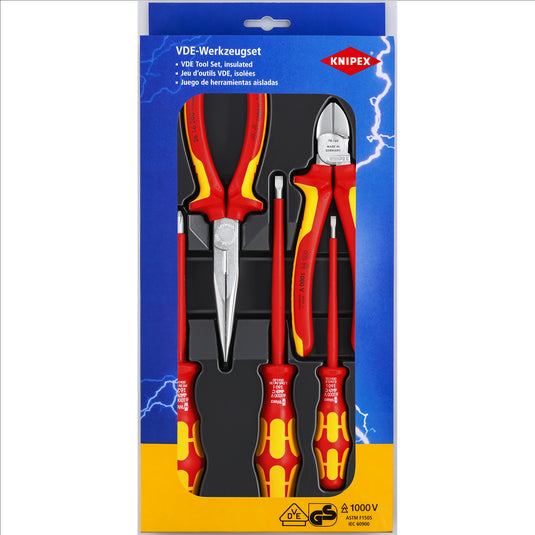 KNIPEX 5-Piece Insulated Set (2 Pliers; 3 Wera Screwdrive