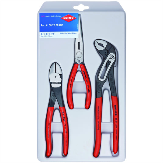 KNIPEX PLIER SET 3PC LONG NOSE;DIAG CUTT;ALLIGATOR
