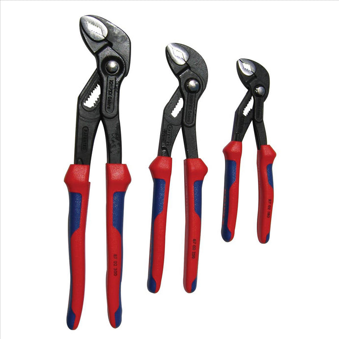 KNIPEX 3PC COBRA CUSHION GRIP PLIER SET