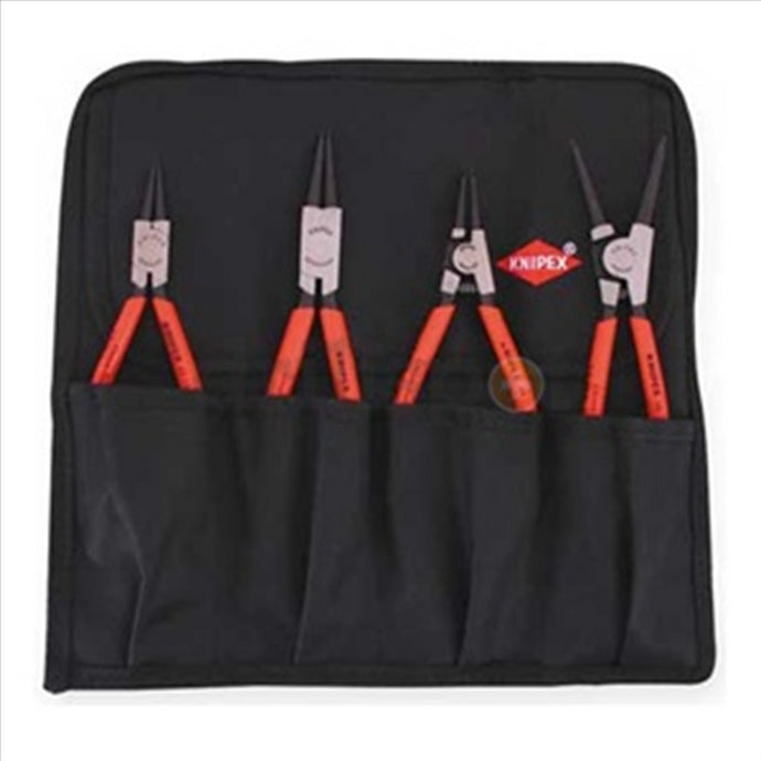 KNIPEX 4 PC SNAP RING SET; INT/EXT STRAIGHT
