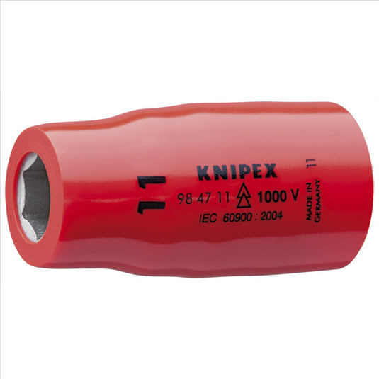KNIPEX HEX SOCKET; 1/2IN-1;000V INSLTD 11 MM