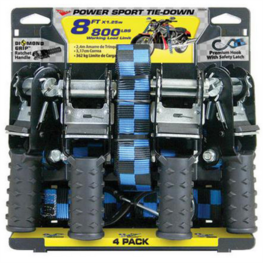 Hampton Products Tie Down 8' Ratchet 800lbs 4pk