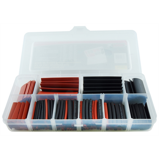 K Tool International Heat Shrink Tubing Assortment - 216 Pieces