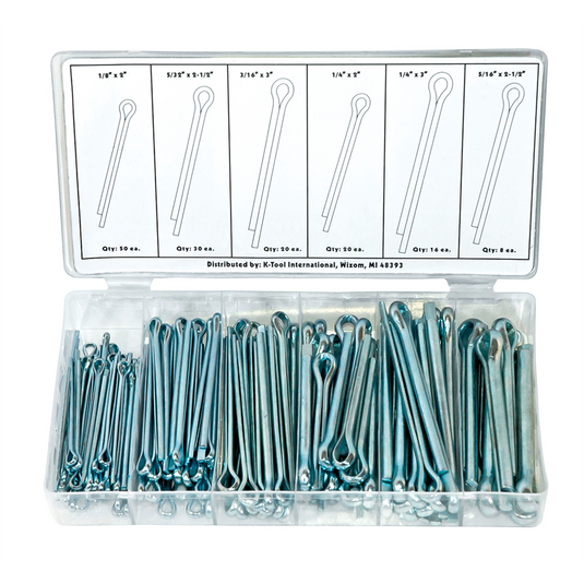 K Tool International 144 PC COTTER PIN ASSORTMENT