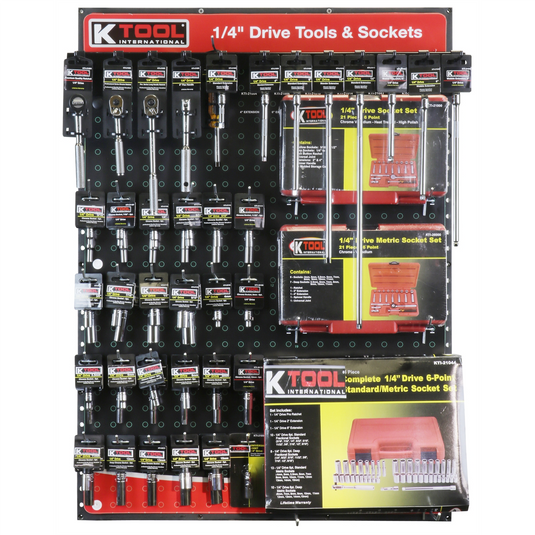K Tool International 1/4"" Dr Socket & Tool Display