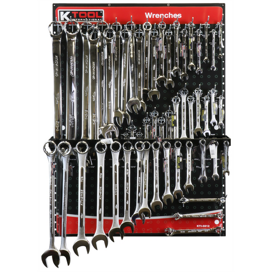 K Tool International SAE Wrench Display; Chrome/Polish