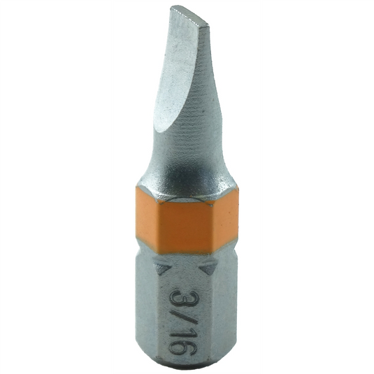 Slotted Bit 3/16; 1/4"" Dr