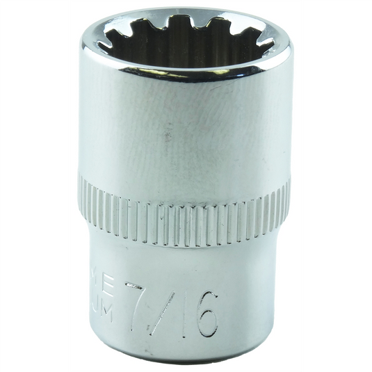 K Tool International SPLINE SOC 1/4"" DR 7/16