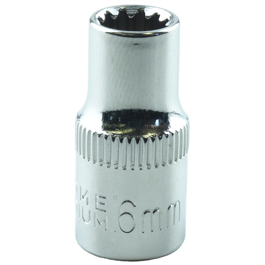 K Tool International SPLINE SOC 1/4"" DR 6MM