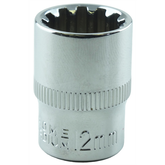 K Tool International SPLINE SOC 1/4"" DR 12MM