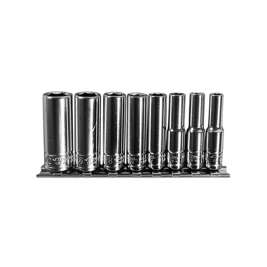 K Tool International 8-PIECE 1/4 "" DR 6-PT SAE DEEP