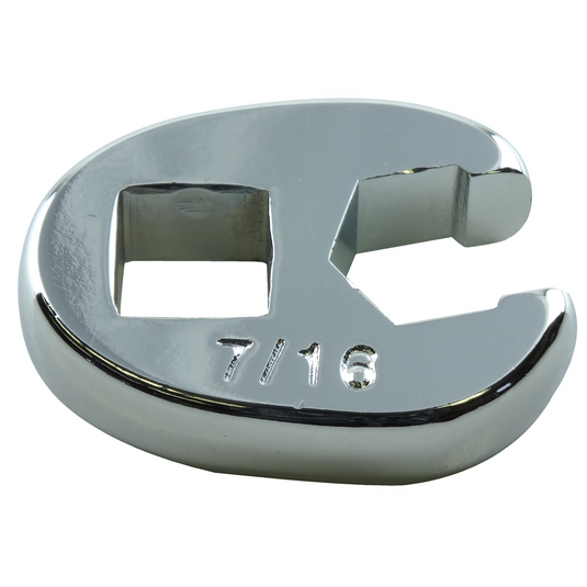 K Tool International Wrench 7/16 Inch Flare Nut Crowfoot 6 Point 3/8 Drive