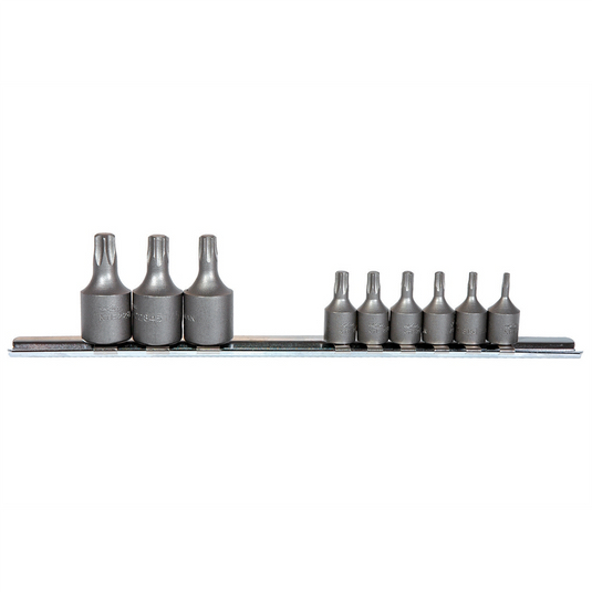 K Tool International 9-PIECE INTERNAL TORQ SOC SET; CARDED ON SOC