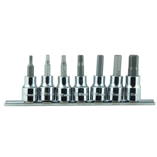 K Tool International SOC HEX BIT SET 3/8"" DR 7 PC. SAE