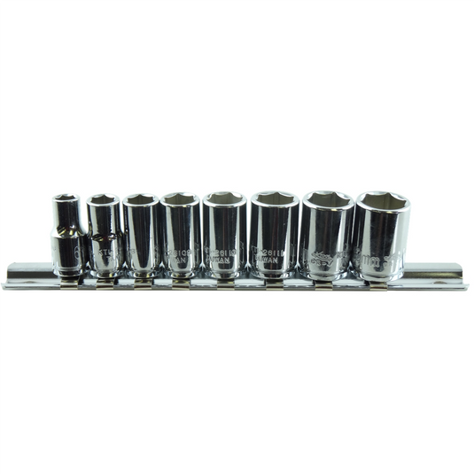K Tool International SOC SET 1/4"" DR 8 PC MM