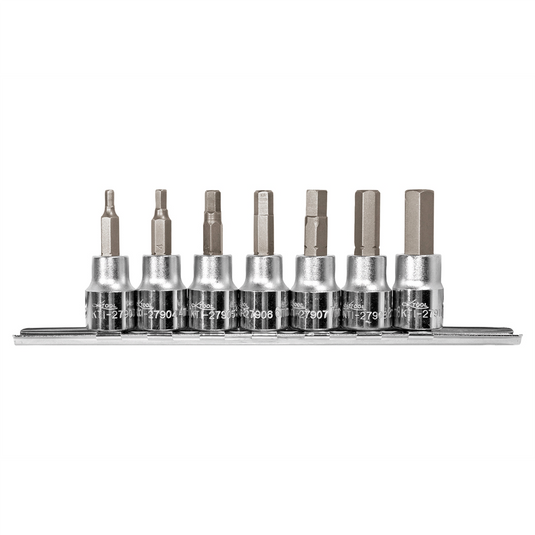 K Tool International SOC HEX BIT SET 3/8"" DR 7 PC MM