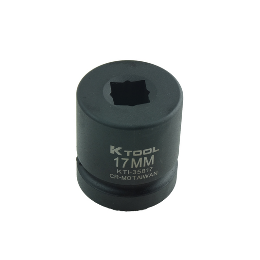 K Tool International Soc 1"" Dr Impact 17mm Square with Inside Lip