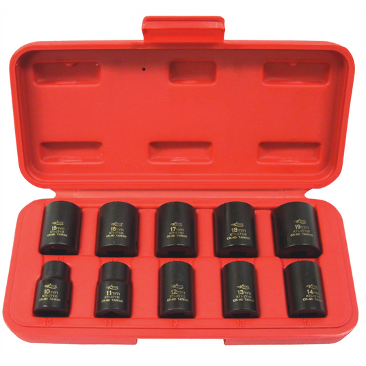 K Tool International SOC SET IMP MM 10 PC 3/8"" DR STD.