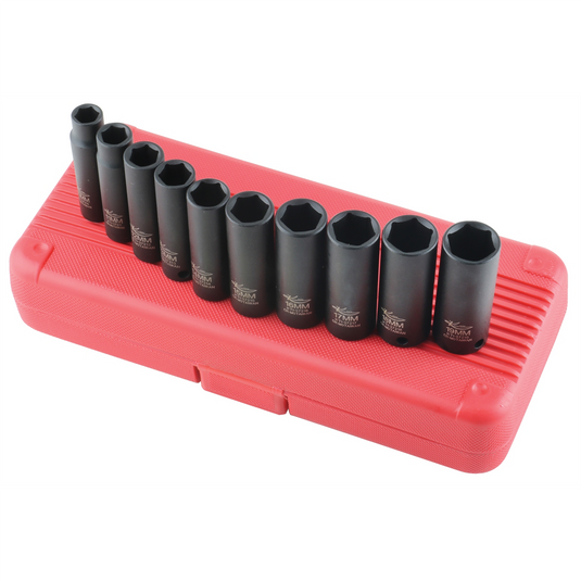 K Tool International SOC SET IMP MM 10 PC 3/8"" DR DEEP