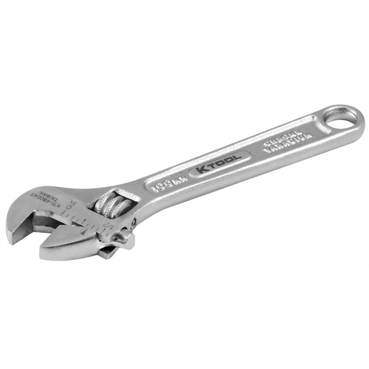 K Tool International Adjustable Wrench 8"" Taiwan