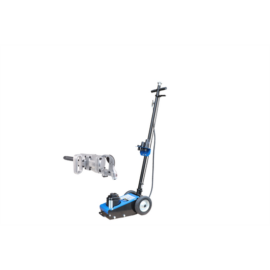 K-Tool International Truck Jack 22 Ton Air/Hydraulic AND 1 in. Drive Impact Wrench Combo