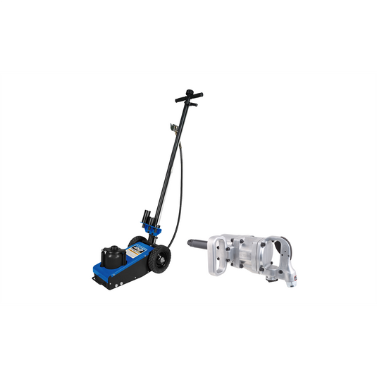 K-Tool International Truck Jack 22 Ton Air/Hydraulic AND Impact Wrench 1 in. Drive