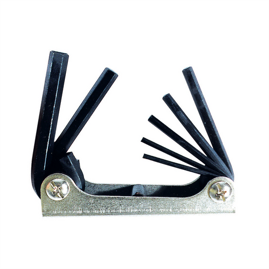 K Tool International HEX KEY SET 7 PC. FOLDING SAE 1/8IN.-3/8IN.