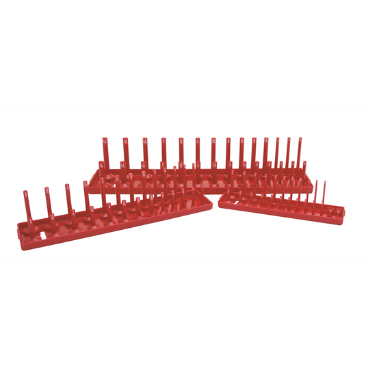 K Tool International Socket Holder Set 3 pc SAE Red