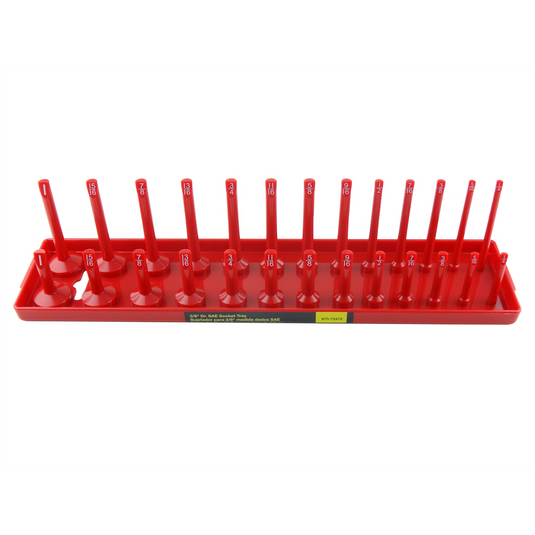 K Tool International Socket Holder 3/8 Inch Drive SAE Red