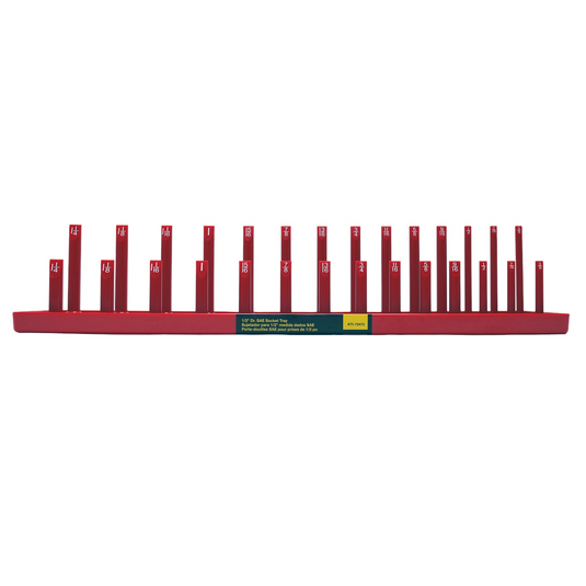 K Tool International Socket Holder 1/2 Inch Drive SAE Red