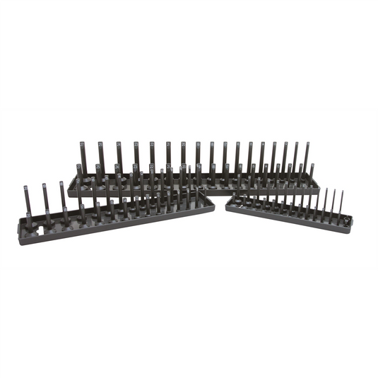 K Tool International Socket Holder Set 3 pc MM Gray