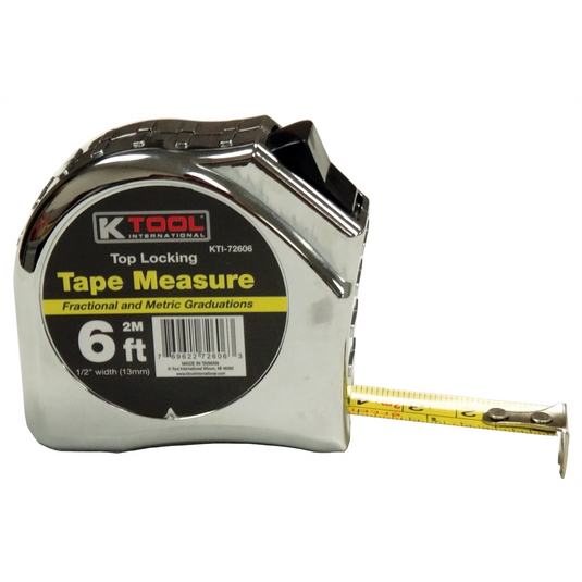 K Tool International 1/2"" x 6' Tape Measure with SAE and Metric Marking