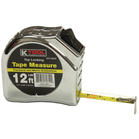 K Tool International 1/2"" WIDE 12' SAE/MET TAPE MEASURE